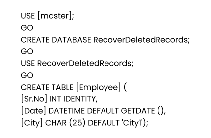 How Can You Retrieve Deleted Records in SQL Server Database? Step 1